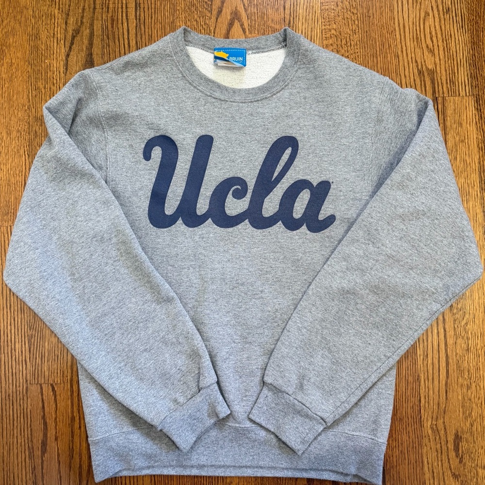 Ucla Bruin Basic Threads Crewneck Gray Sweatshirt… - image 1